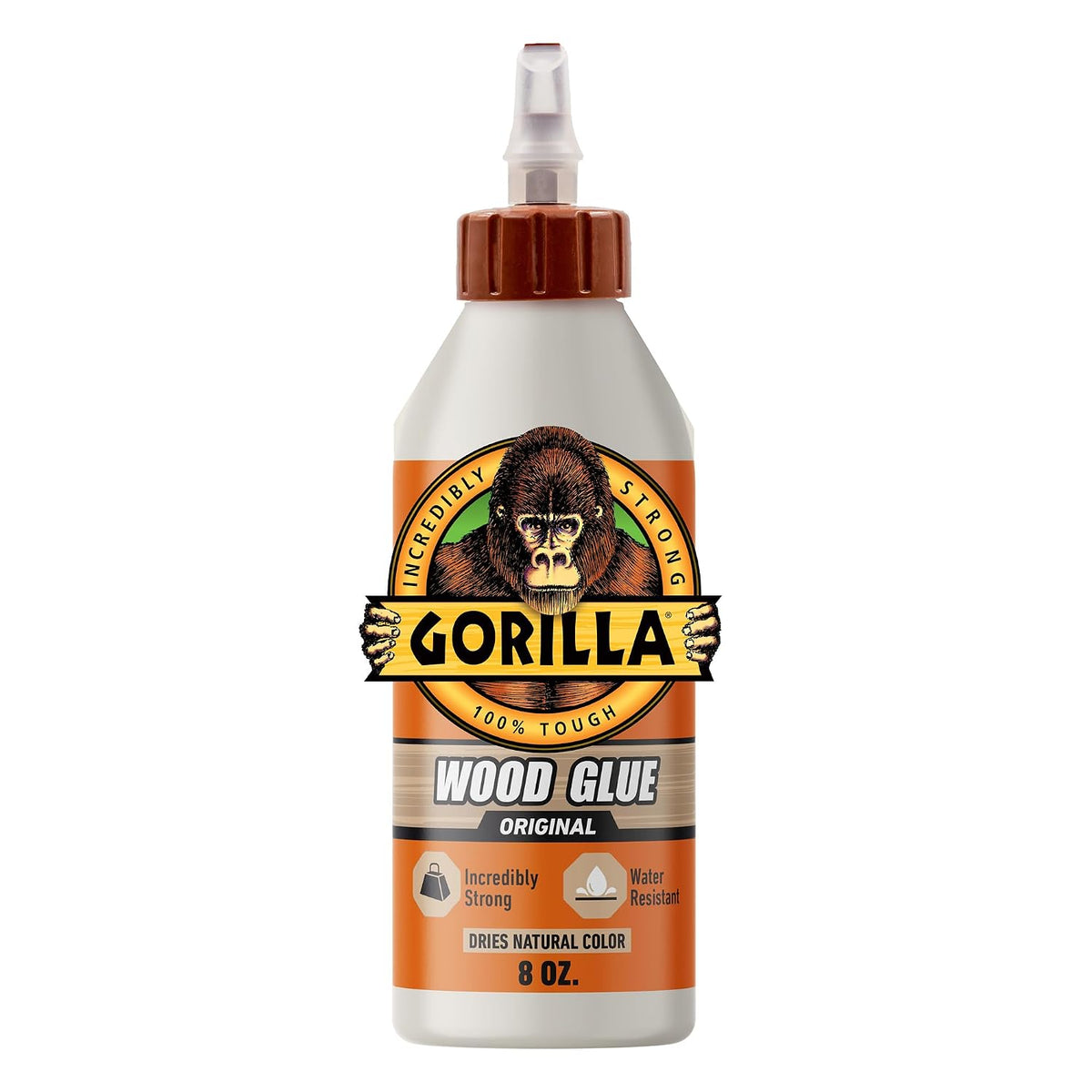 Gorilla Wood Glue, Fast Clamp, Water Resistant PVA, 8 oz