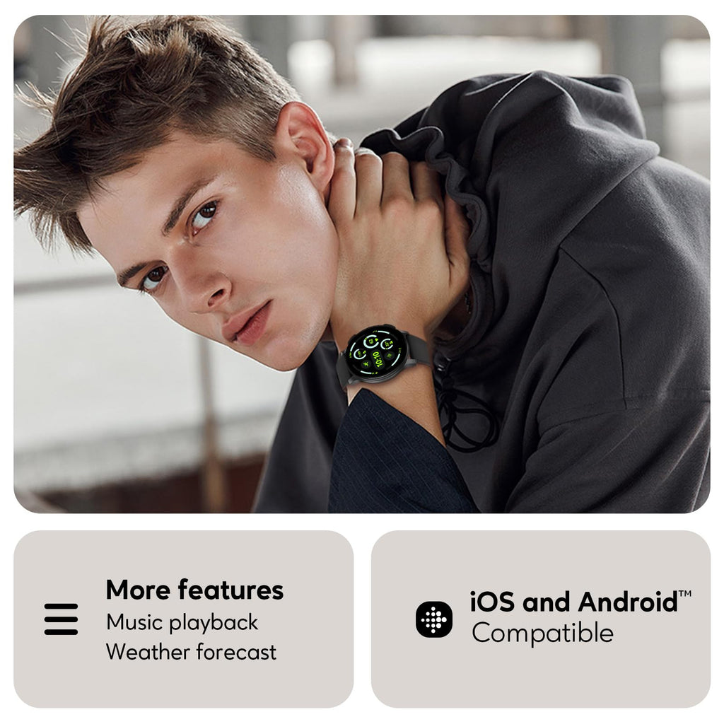 AcclaFit Smart Watch Answer/Make Call,1.38" Smart Watches for Women Men,Fitness Tracker Watch with Heart Rate/Sleep Monitor,120+ Sports,IP68 Waterproof Step Counter Watch Compatible with Android IOS