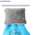 2 Pairs Waterproof Thermal Winter Work Gloves Polar Fleece Liner Superior Grip Double Latex Coating for Garden Logistics Warehousing in Cold Weather Outdoor Activities