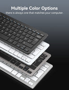 TECKNET 2.4G Wireless Compact Mini Keyboard, UK Layout, White