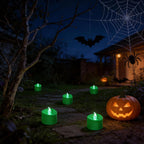100 Pack Flickering LED Tea Lights, Last 100H+, Warm White Light