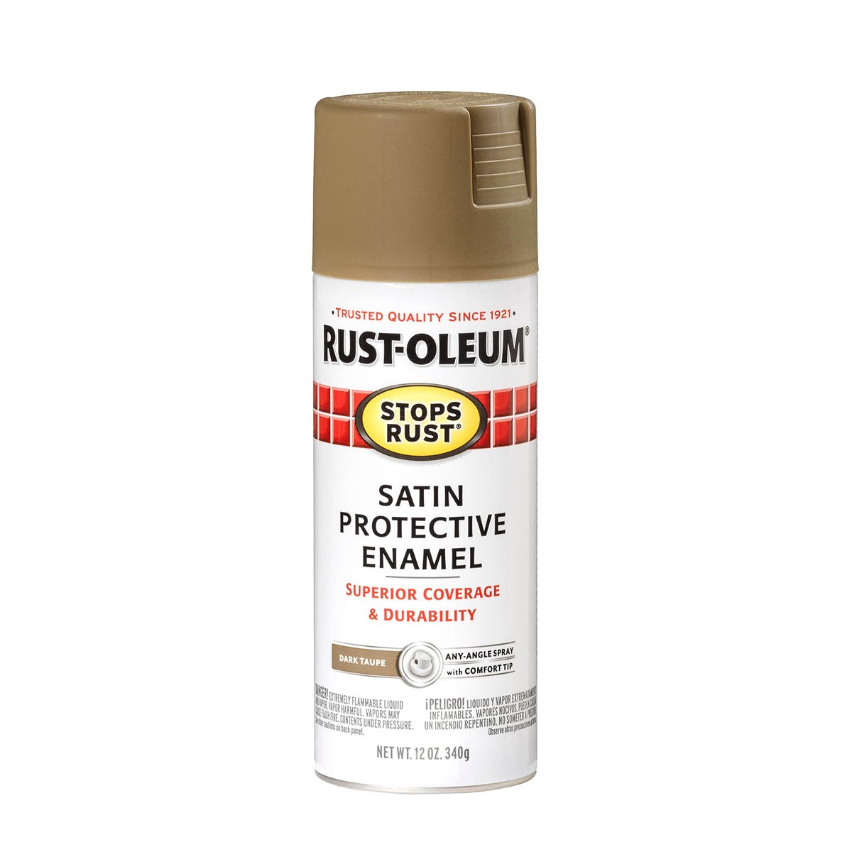 Rust-Oleum 7776830 Stops Rust Spray Paint, 12 oz, Flat Black