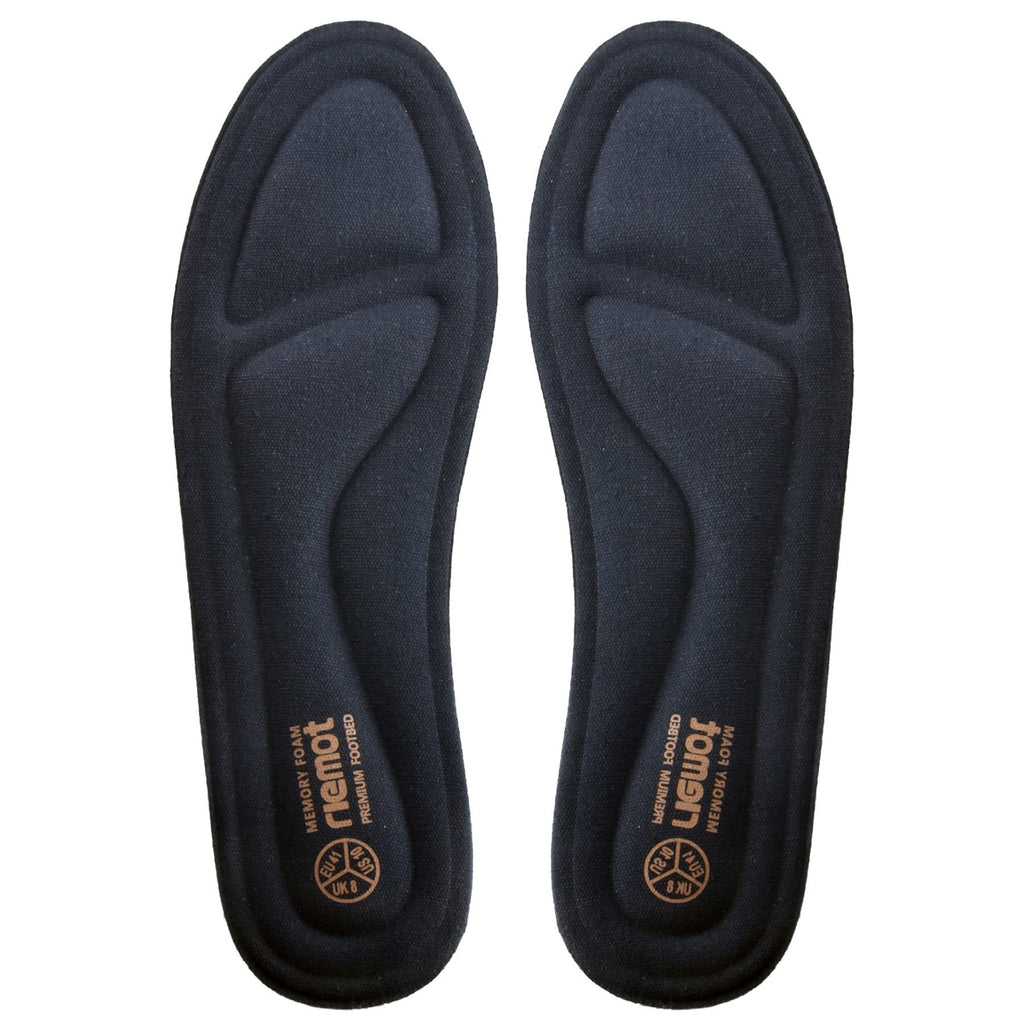 riemot Memory Foam Insoles for Men and Women - Replacement Shoe Inserts Comfort Cushioning for Sports Shoes, Trainers, Sneakers, Work Boots and Walking Shoes, Black with Yellow Base, UK8 / EU42