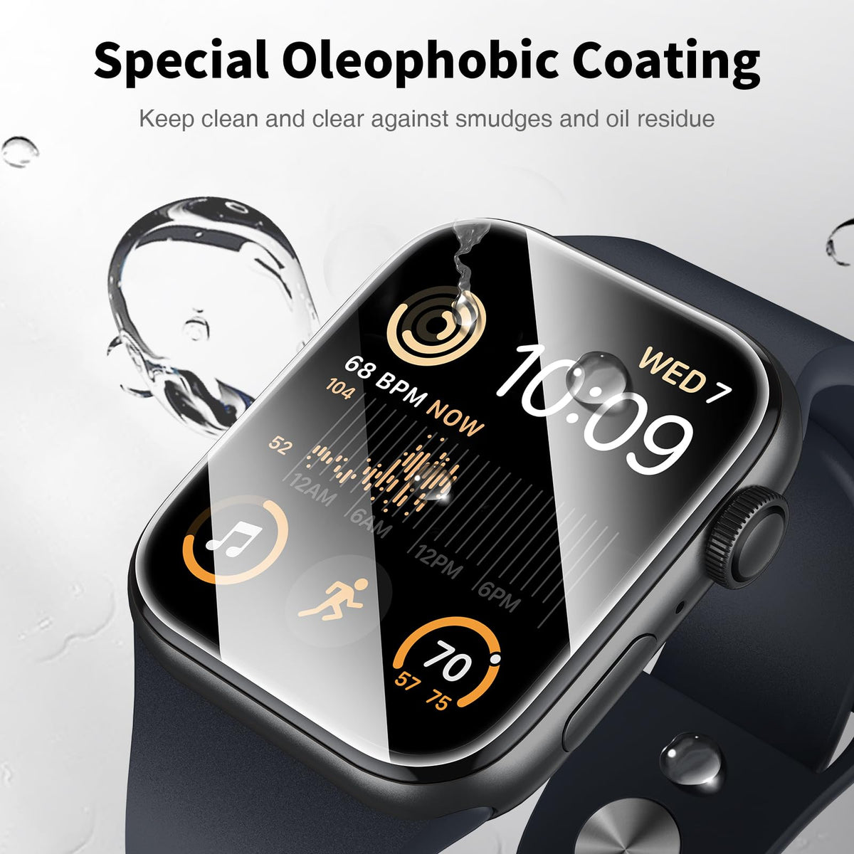 LK 6 Pack Screen Protector for Apple Watch Series 9 8 7 41mm/Series SE 6 5 4 40mm, Screen Protector Compatible for Apple Watch 40/41mm, High Definition, Bubble Free, Clear Flexible TPU Film