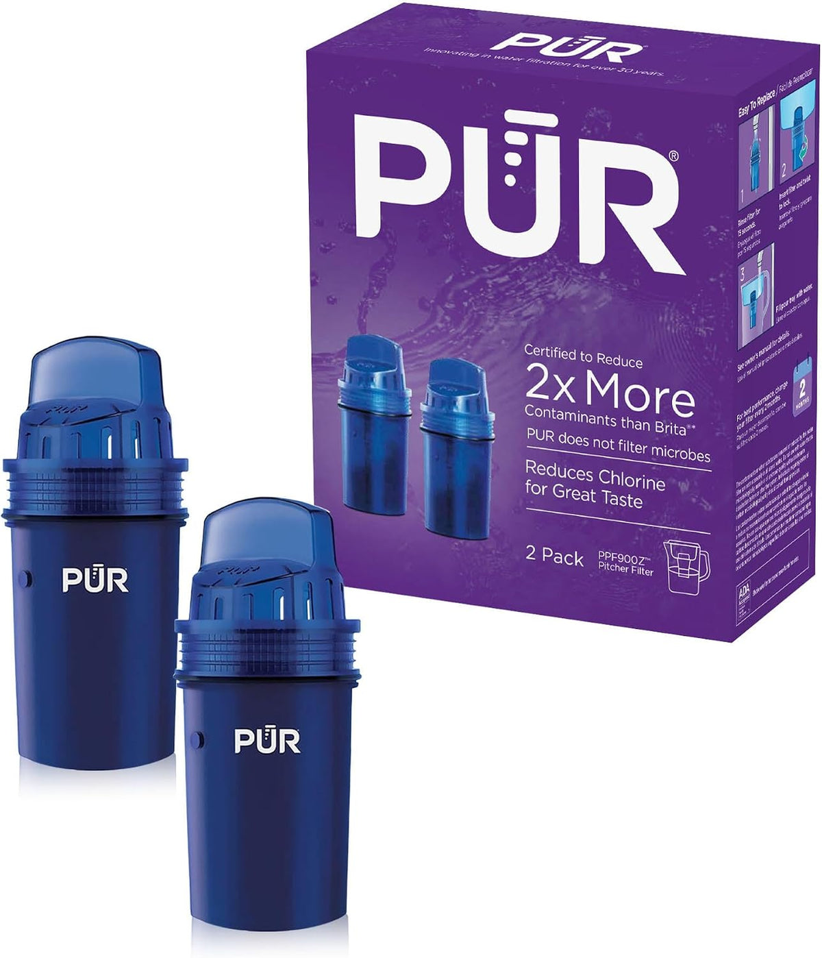PUR Water Filters for Pitcher & Dispenser, Replacement Water Filter