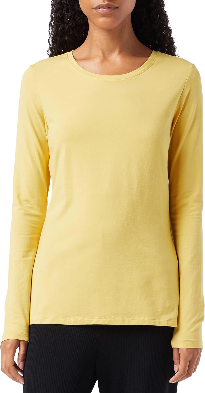 Amazon Essentials Women's Regular-Fit Long-Sleeve Crewneck T-Shirt