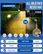 AUDERWIN Solar Spot Lights Outdoor Waterproof, 6 Packs, Neutral White