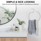SetSail Towel Holder for Bathroom Wall Matte Black Towel Ring