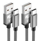USB C Charger Cable 3M 2Pack Type C Charger Fast Charging 3A Lead Braided for Samsung Galaxy S23 S22 S21 S20 S10 S9 S8 A12 A13 A20e A21s A53 A70,Google Pixel 7 6,Huawei P30 P40,Sony Xperia,Switch,PS5