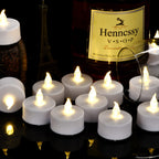 Battery Operated LED Tea Lights Flameless Flickering Candles 50PACK Blue