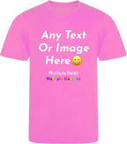 Varsany Personalised T Shirts Mens Womens Kids UK - Customised T Shirt with Any Text and Photo, Long-Lasting Printing - Design Your Own Custom T Shirt