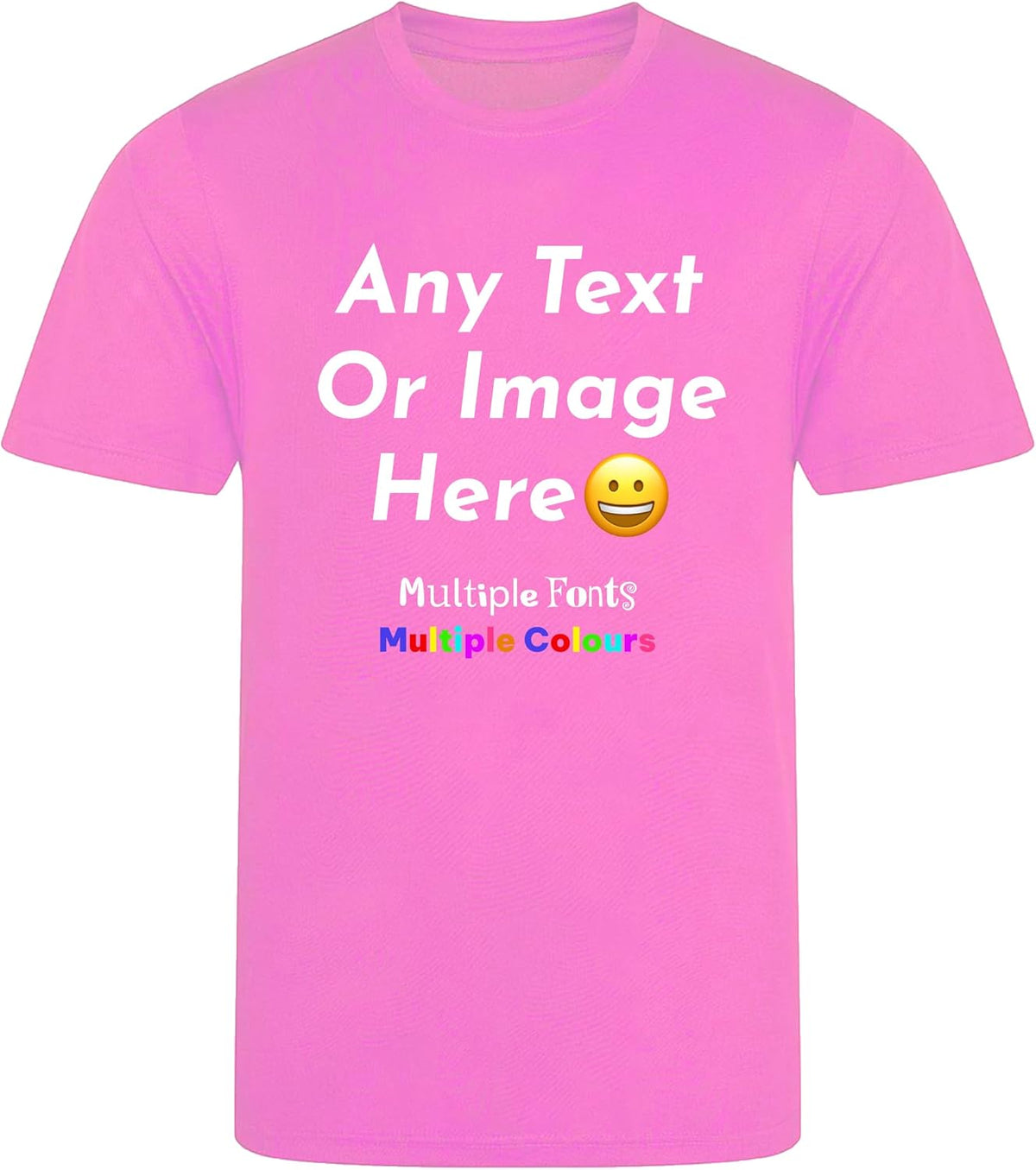 Varsany Personalised T Shirts Mens Womens Kids UK - Customised T Shirt with Any Text and Photo, Long-Lasting Printing - Design Your Own Custom T Shirt