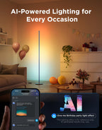 Govee RGBIC Floor Lamp Basic, 1000lm LED Corner Lamp, Black