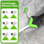 Goopreen 5 in 1 Caulking Tool Silicone Caulking Grout Removal Sealant Finishing Tool with Stainless Steel Head, 6 Replaceable Pads, Gap Seam Repair Kit for Kitchen Bathroom Sink Toilet Caulking