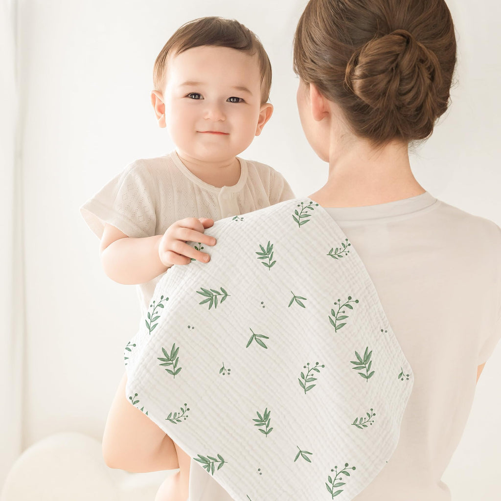 Susurration Muslin Cloths for Baby, 100% Cotton Baby Muslin Squares Cloths for Newborn Boy and Girl, Soft, Breathable and Extremely Absorbent Baby Muslin Burp Cloths, 60 x 60 cm, 5 Pack