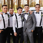 Aomig Mens Braces, Mens Suspenders with Strong Metal Clips, 3.5cm Wide Heavy Duty Suspenders for Men Women Business Wedding Casual