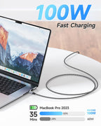 RAVIAD USB C to USB C Charger Cable 2Pack 1M 100W 5A Fast Charging Cable