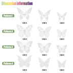 SAOROPEB 3D Butterfly Wall Decor 48 Pcs Gold Butterfly Birthday Decorations