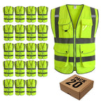 JKSafety Safety Vest for Men Women Reflective Hi Vis JK150 Green 3XL
