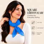 WESTEND CHOICE Square Chiffon Scarves Women's Neck Scarf 50s Retro Bandana