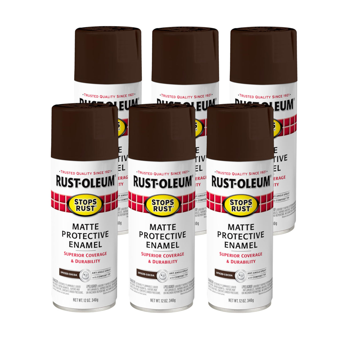 Rust-Oleum 7776830 Stops Rust Spray Paint, 12 oz, Flat Black