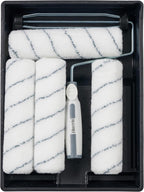Harris Seriously Good Walls & Ceilings Paint Roller Set 9in, 1 x 9" Frame, 4 x 9" Medium Pile Roller Sleeves & Tray 9"