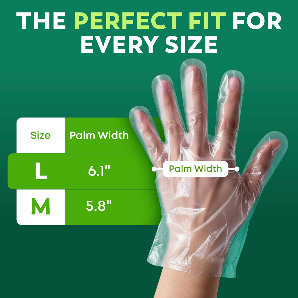 Keppi 600 Pack Disposable Food Prep Gloves – Clear Polyethylene, Latex- BPA & Powder-Free – Bulk Kitchen Gloves for Cooking, Catering, BBQ, Baking, Restaurant Food Handling