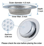 2 Pcs Sink Strainer Double-Layer Safe Design for Kitchen Sink Drain Basket