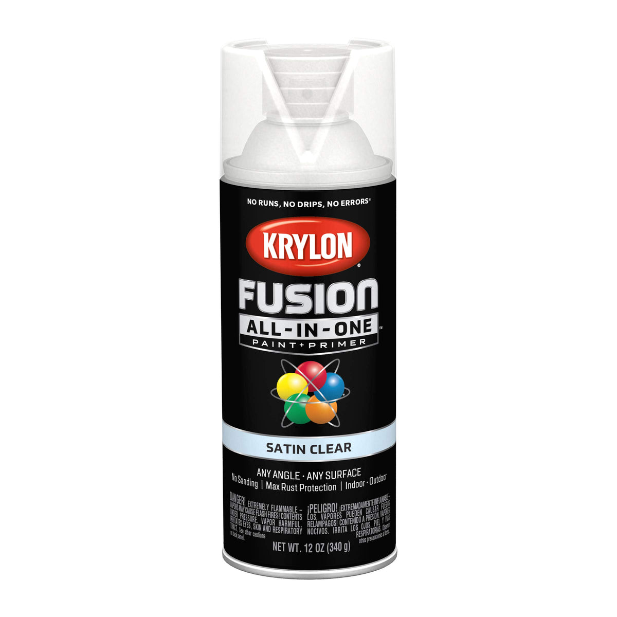 Krylon Fusion All-In-One, Metallic, Black Stainless Steel, 12 oz