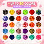 BIZEE 2700+ Loom Bands, Loom Band Kit for Boys and Girls with 32 Dazzling Colours, Baby Hair Bands for Ponytails, Loom Rubber Bands for DIY Bracelet Making with Accessories and Storage Box