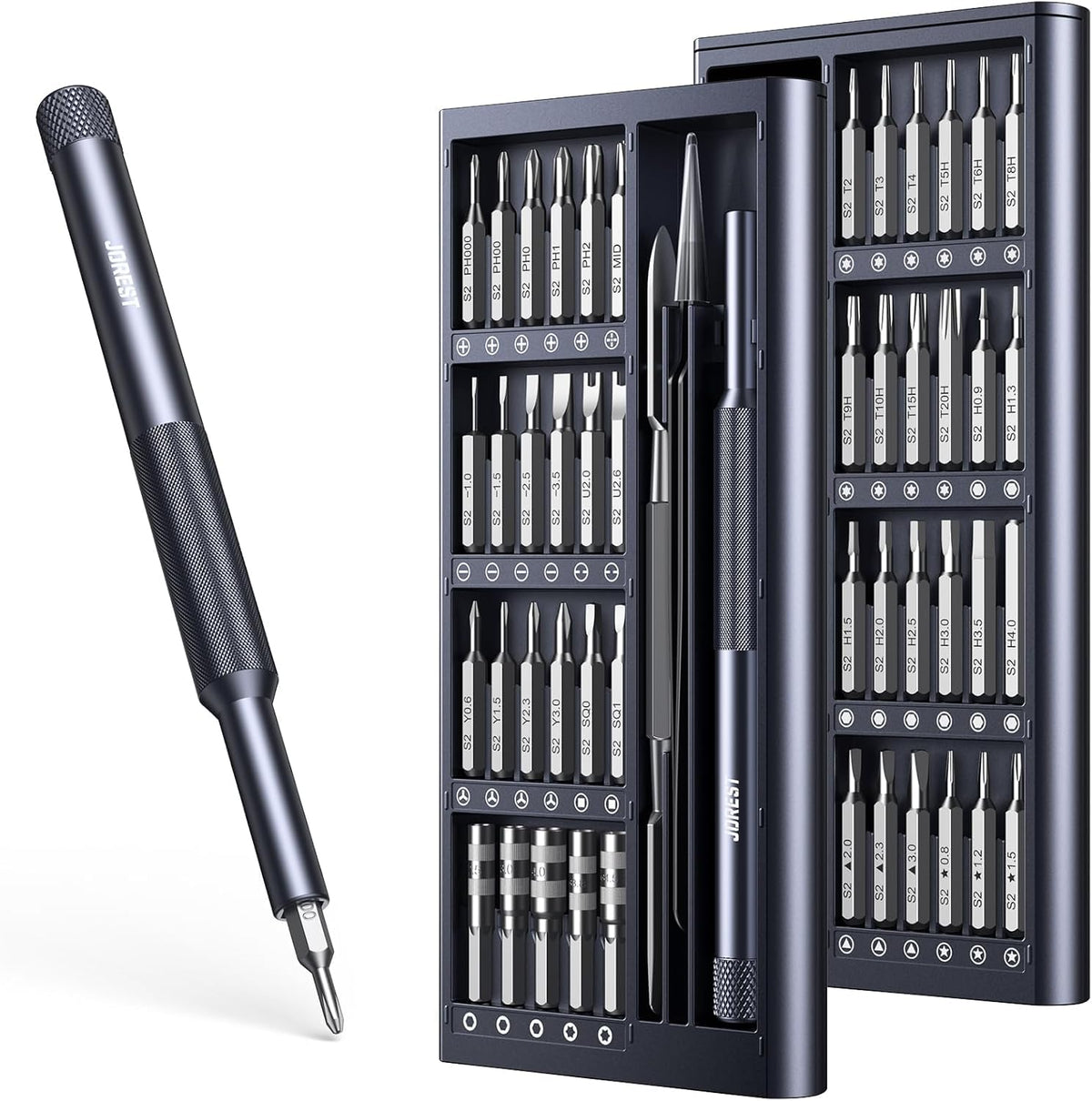 JOREST 25-IN-1 Precision Screwdriver Set, Mini Repair Tool Kit with Torx for Macbook, Computer, Laptop, iPhone, PS5, Xbox, Switch, Glasses, Watch, Ring Doorbell, Electronic, Small Gift Gadget for Men