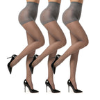 EVERSWE 3 Pairs 20D Women's Sheer Tights with Reinforced Toes