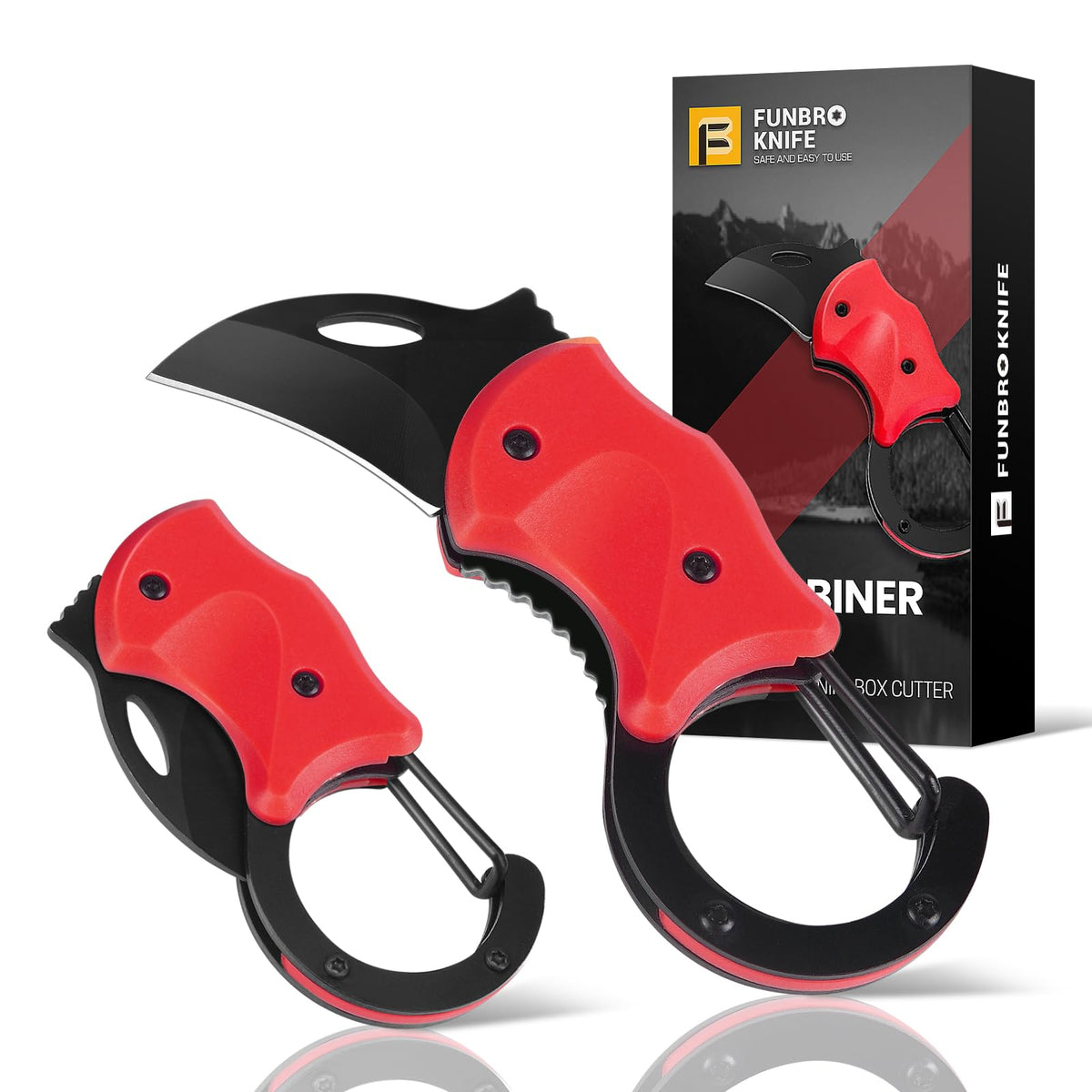 FUNBRO Small Pocket Knife, Cool Box Cutter with 1.34 Inch Sharp Blade