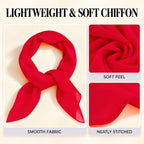 WESTEND CHOICE Square Chiffon Scarves Women's Neck Scarf 50s Retro Bandana