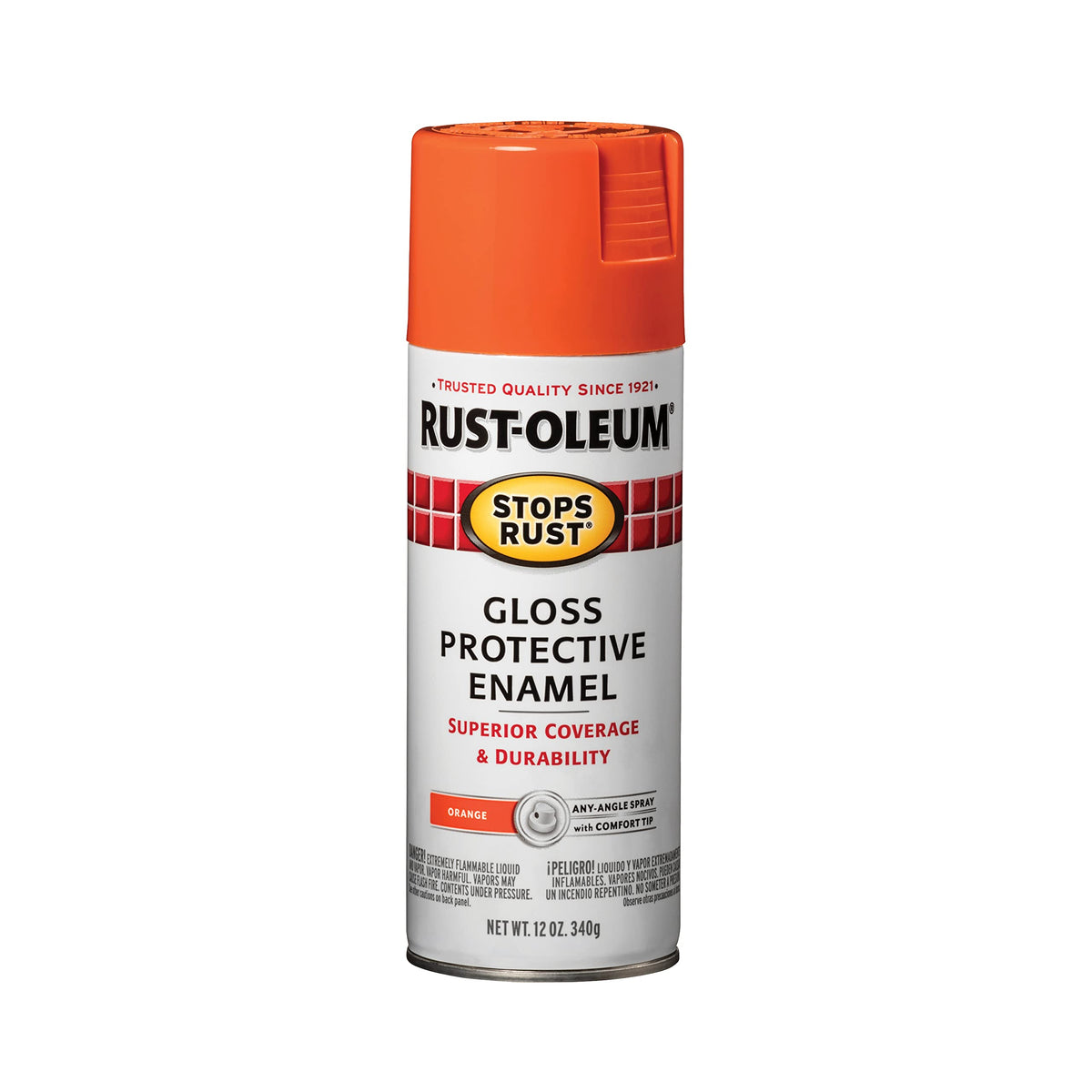 Rust-Oleum 7776830 Stops Rust Spray Paint, 12 oz, Flat Black