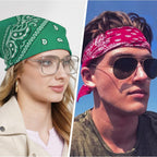 Aomig Bandana Head Scarf for Men and Women, Stylish Cowboy Headband Handkerchief, Multi-purpose Hair Scarf Paisley Print Unisex Headwraps, Bib Party Face Covering Headwear for Motorcycling