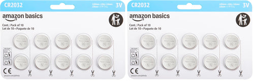 Amazon Basics 6-Pack CR2450 Lithium Coin Cell Battery, 3 V, Long-Lasting Power, Mercury-Free, Child-Safe Package (Use Scissors to Open)