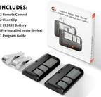 2 for LiftMaster Chamberlain Craftsman Garage Door Opener Remote