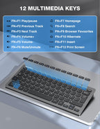 TECKNET Mini Wireless Keyboard and Mouse Set, 2.4G Cordless USB, Black