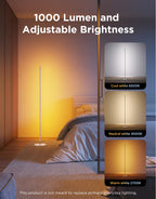 Govee RGBIC Floor Lamp Basic, 1000lm LED Corner Lamp, Black