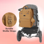 Dikaslon Baby Changing Bag Backpack, Large Nappy Back Pack Multifunction Baby Bags with Portable Changing Mat, Pacifier Holder, and Stroller Straps, for Mom and Dad
