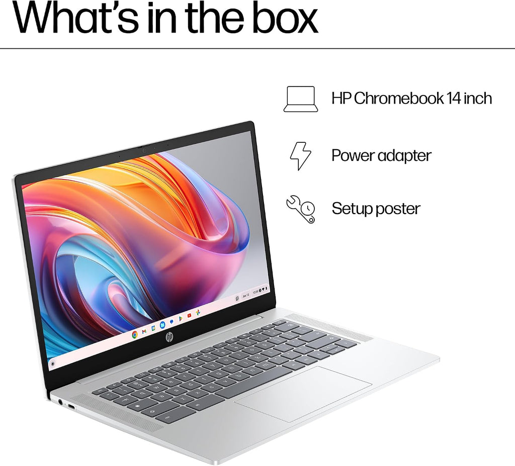 HP Chromebook 14" | Intel N100 Processor | 4GB RAM | 128GB UFS