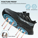 Safety Trainers Men Women Steel Toe Cap Trainers Lightweight Work Safety Shoes Breathable Non Slip Steel Toe Cap Boots Swivel Buckle Shoelaces