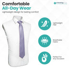 Trimming Shop 5cm Slim Skinny Solid Colour Necktie for Mens