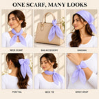 WESTEND CHOICE Square Chiffon Scarves Women's Neck Scarf 50s Retro Bandana