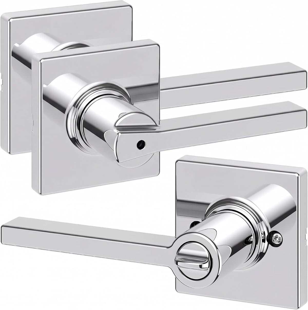 Kwikset Casey Privacy Door Lever with Lock, Matte Black