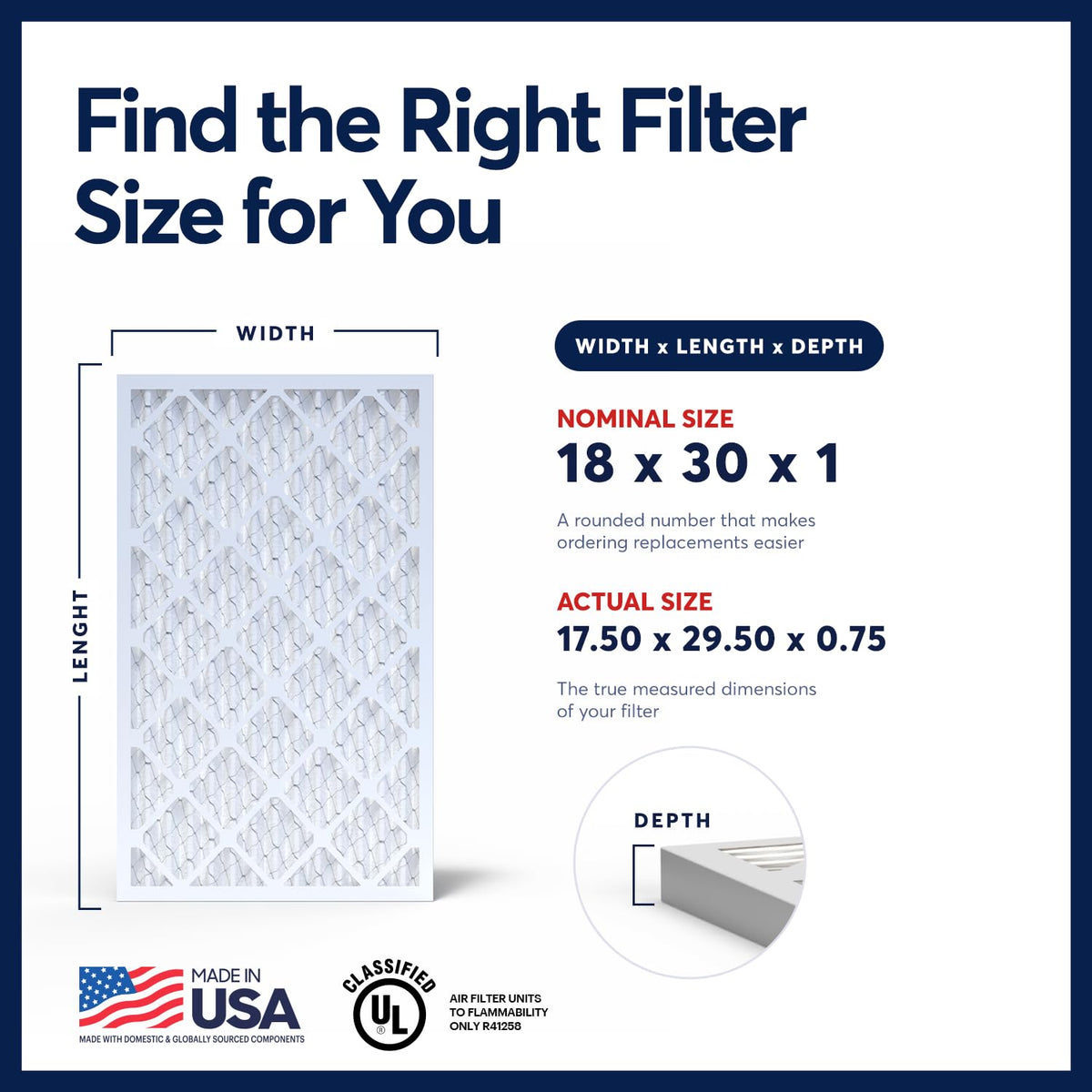 BNX TruFilter 20x20x1 Air Filter MERV 13 Smoke, Allergy, Pet Defense 6-Pack