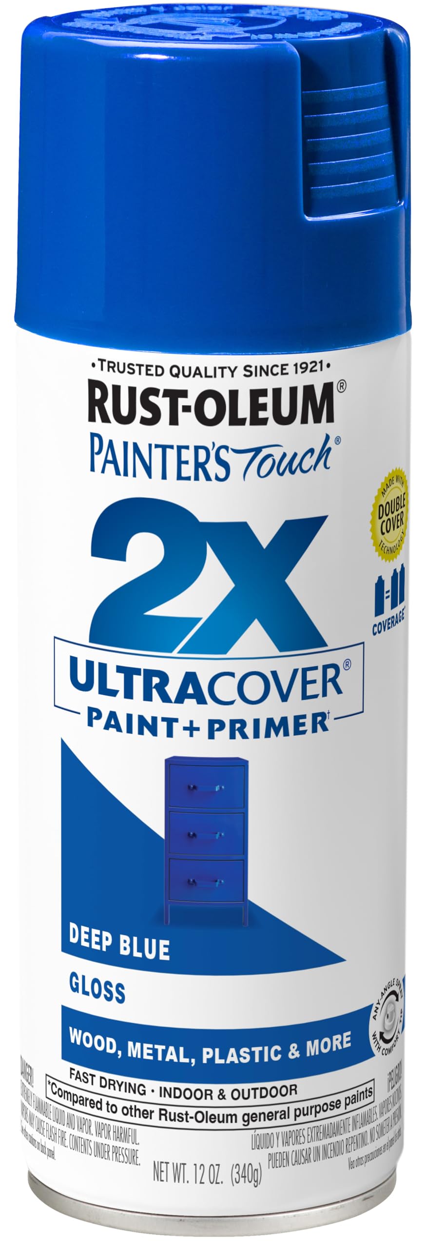 Rust-Oleum 334023-6PK Painter's Touch 2X Ultra Cover Spray Paint, 12 oz, Gloss Almond, 6 Pack