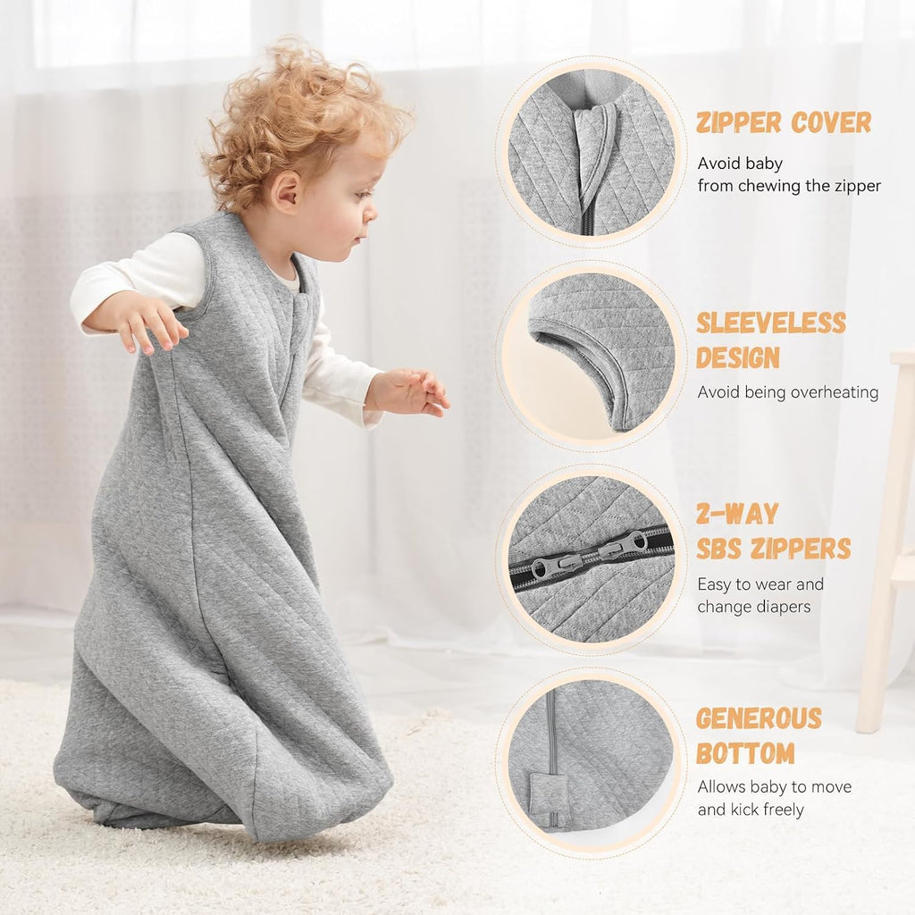 Yoofoss Baby Sleeping Bag 2.5 Tog 12-18 Months Grey