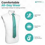 Trimming Shop 5cm Slim Skinny Solid Colour Necktie for Mens
